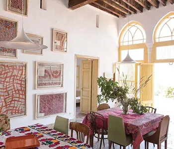 A colourful designer interior