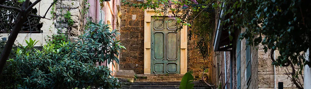 A doorway in an old Lebanese house